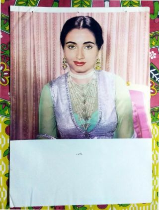 Rare Vintage Bollywood Actress Salma Agha Calendar One Page Poster Home Decor 3