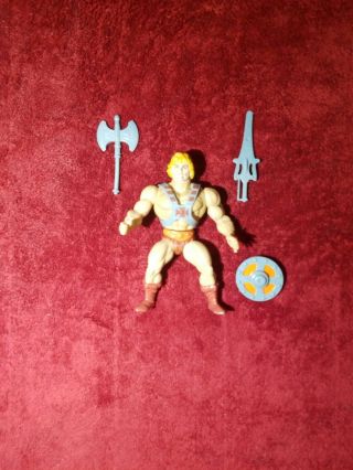 Vintage 1980s Motu He - Man Masters Of The Universe He - Man Figure With Accessories