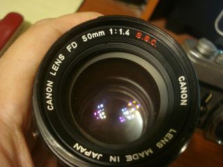 Vintage Canon Fd S.  S.  C.  1:1.  4 50mm Lens Cond