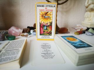 Grand Etteilla Egyptian Gypsies Tarot Cards Deck Grimaud France Vintage