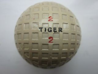Vintage Mesh Golf Ball : " Tiger " C.  1930 U.  S.  Rubber Co.