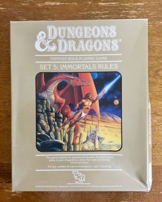 Vintage Dungeons & Dragons Immortal Rules Set Tsr 1986