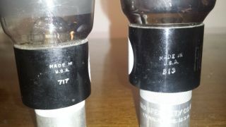 2 vntg 6L6G smoked glass RCA 50 ' s tube pair & Hi - Fi 6L6 tube Radiotron TV - 7 3