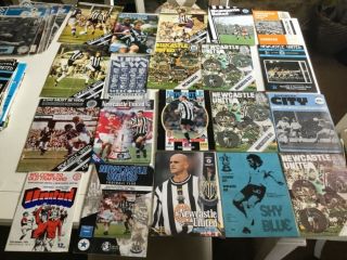 Newcastle United Vintage Programmes 1970s 1990s.  59x Football Magazines
