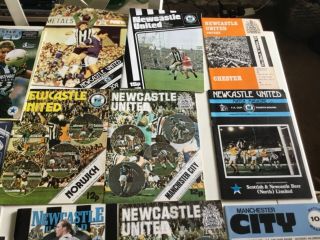 NEWCASTLE UNITED vintage PROGRAMMEs 1970s 1990s.  59x football magazines 3