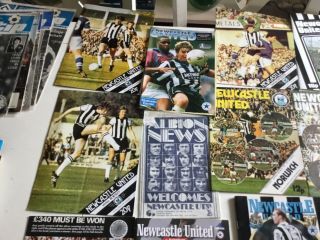 NEWCASTLE UNITED vintage PROGRAMMEs 1970s 1990s.  59x football magazines 4