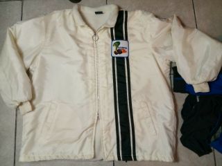 Vintage Mens Ford Shelby Cobra Racing Jacket Size XXL White Sherpa Lined Patches 2