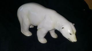 Vtg Signed Townsends Polar Bear Ceramic Pottery Art Statue Sculpture 12”