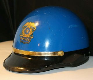 Vintage Police Motorcycle Half Helmet W/visor Bell Toptex Medium - Harley Indian
