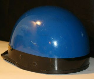 Vintage Police Motorcycle Half Helmet w/Visor BELL Toptex Medium - harley indian 5