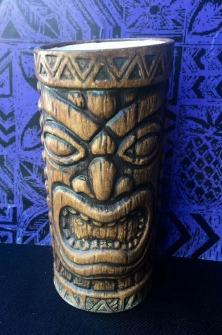 Vintage Hawaii Treasure Craft Hawaiian Tiki Mug/vase Rare