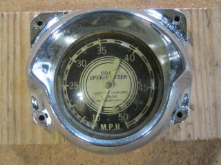 Vintage Muskegon Outboard Specialties 50 Mph Boat Speedometer 4 " X 3.  75 " Rare