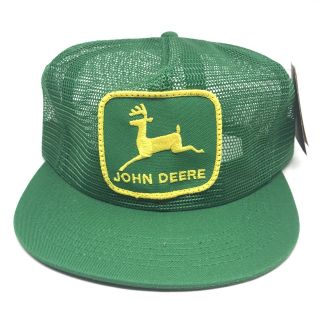 Vintage John Deere Patch Mesh Snapback Trucker Hat Cap 80s Vtg K Products