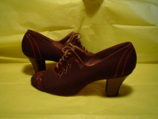 1930s Vintage Shoes Old Stock Brown Great Details 6