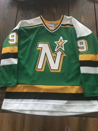 Mike Modano Minnesota North Stars 1991 Ccm Vintage Away Nhl Hockey Jersey