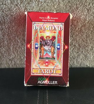 Very Rare Oop 1997 Diamond Tarot Agm Vintage Tarot Cards Rider - Waite 78 Cards