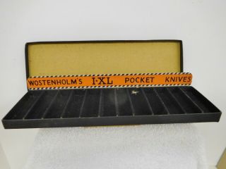 Rare Antique Vintage Wostenholm I Xl Pocket Knife Display Box For Dozen Knives
