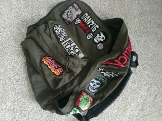 Vintage Backpack Patches Pin Metallica Misfits Slayer Danzig Carnivore Lp Diy