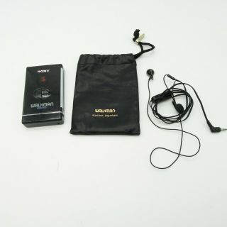 For Repair Vintage Sony Wm - 109 Walkman Remoted Headphones W/ Bag