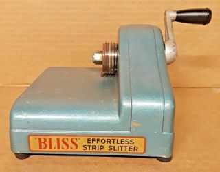 Vintage 1969 Bliss Portable Strip Slitter Cloth Cutter Fraser Mfg.  Usa