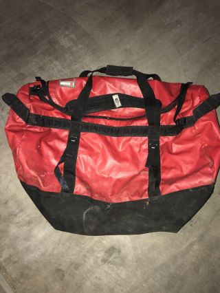 The North Face Xl Outdoor Base Camp Duffel Bag Black Red Vintage Rare