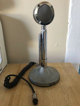 Vintage Silver Eagle Astatic Co.  Lollipop Desk Stand Microphone