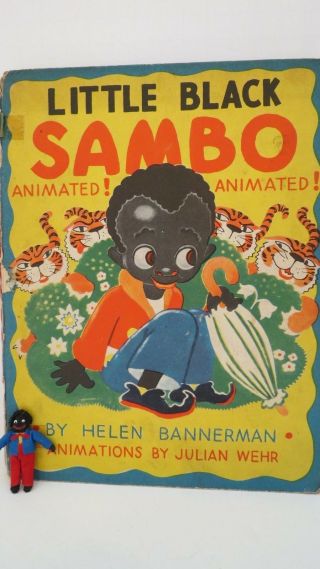Vintage Little Black Sambo 1943 Animated Helen Bannerman W Doll