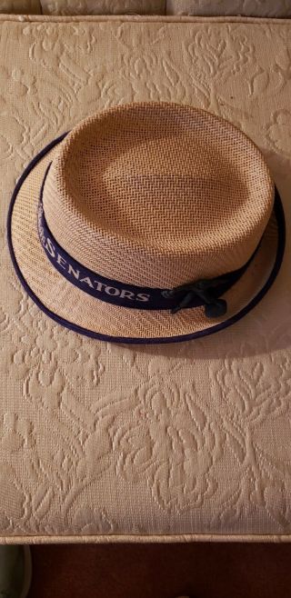 Rare Vintage Washington Senators Fedora Style Straw Hat
