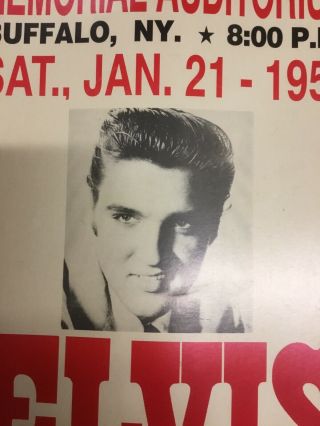 Vintage Elvis Presley Concert Poster 1956 Buffalo NY Jordanaires On Cardboard 5