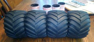 Vintage Tamiya Clodbuster Tires & Rims 4