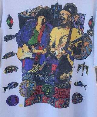 Vtg Rare 90s Bob Dylan Santana 1993 Tour T - Shirt XL Hanes Single Stitch USA Made 3