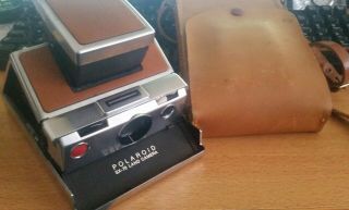 Vintage Poloroid Sx 70 Land Camera With Leather Case