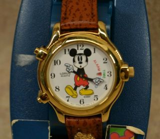 Vintage Collectible Lorus Mickey Mouse Melody Watch With Alarm/chime V69f - 6000