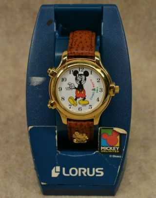 Vintage Collectible Lorus Mickey Mouse Melody Watch with Alarm/Chime V69F - 6000 4
