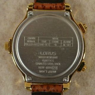 Vintage Collectible Lorus Mickey Mouse Melody Watch with Alarm/Chime V69F - 6000 8