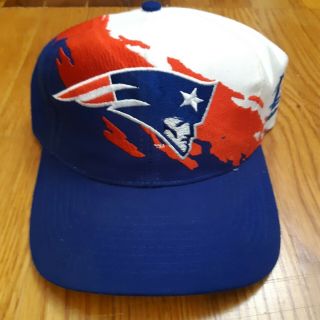 Vintage Logo Athletic Patriots Splash Snapback Hat 90s Rare