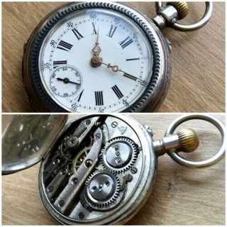 ✩ Antique Spiral Breguet Trade Mark Aeby & Landry Ancre Pocket Watch 15 Jewels