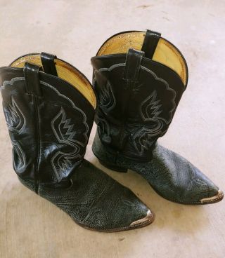 Vintage Tony Lama Mens Size 12ee Cowboy Western Boots Style 6252 Usa