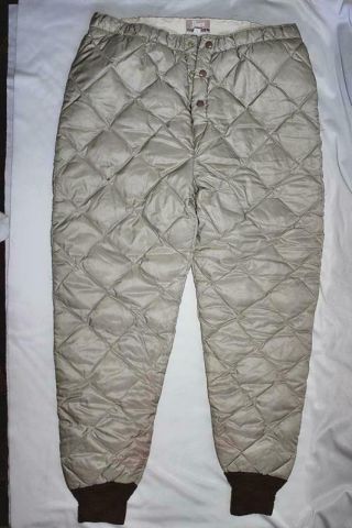 Vintage Eddie Bauer Goose Down Quilted Puffer Winter Pants 36 X 32 Mens L