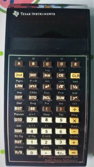 Vintage Texas Instruments TI 59 Programmable Calculator - - AC adapter incl 2