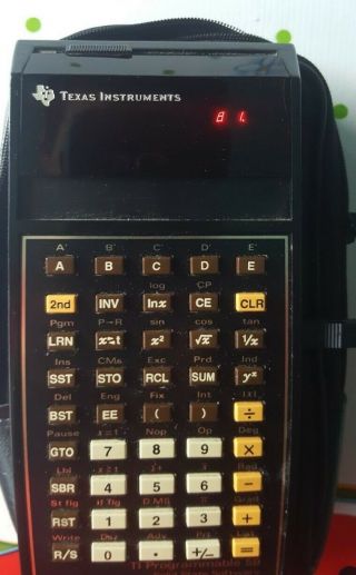 Vintage Texas Instruments TI 59 Programmable Calculator - - AC adapter incl 6