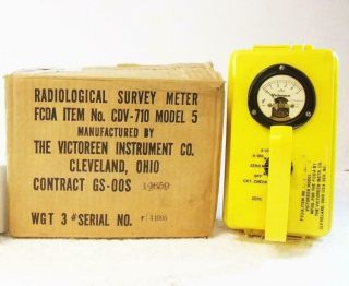 Radiation Detector Geiger Counter Cdv - 710 Model5 Victoreen Instrument Co Vintage