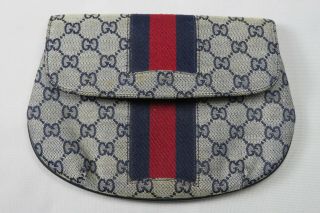 Gucci Guccissima Clutch Purse Bag Monogram Canvas Leather Made In Italy Vintage