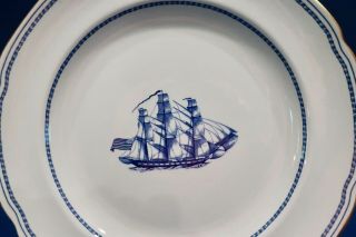 SPODE TRADE WINDS BLUE CHINA CLASSIC VINTAGE ENGLAND 4 PIECE PLACE SETTING 4