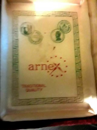 Vintage Arnex Pocket Watch 17 Jewel Incabloc Swiss Deer Hunter Case w/Fob Case 3