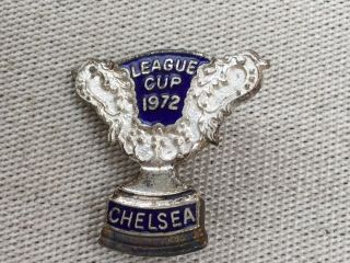 A Vintage 1972 Enamel Chelsea Football Club League Cup Badge