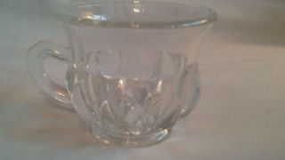 Vintage Cut Glass Punch Bowl 10 Inch with 8 Cups Solid Glass Bowl 3