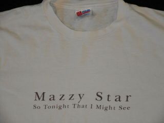 Rare Official 1993 Mazzy Star Promotional L T - Shirt So Tonight That I Might See