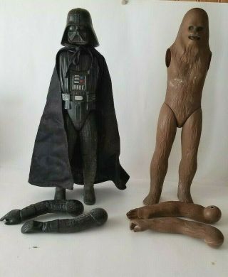 Vintage Star Wars 12 " Inch Action Figure Dolls Luke Vader Chewy Kenner 1978