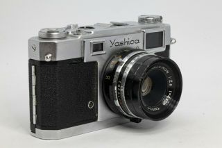 Vintage Yashica 35 - F rangefinder camera with hood - extremely rare - film 3